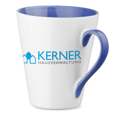 Keramiktasse Maja, 320 ml, weiß/blau Keramiktasse Maja, 320 ml, weiß/blau