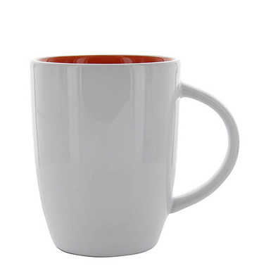 Keramikbecher Elise, weiß-orange Keramikbecher Elise, weiß-orange