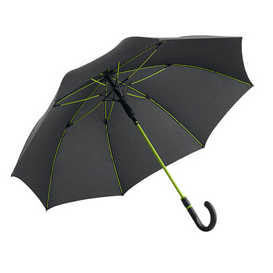 FARE® Automatik-Stockschirm Windproof, schwarz-limette