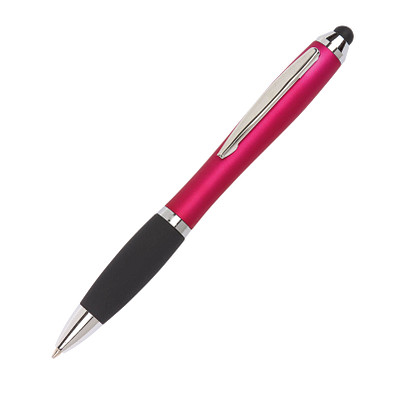 Touch-Pen Kugelschreiber Kuba, blaue Mine, pink