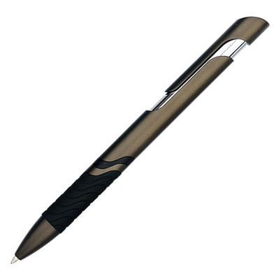 PENKO® Metallic-Druckkugelschreiber Johannesburg, blaue Mine, titan PENKO® Metallic-Druckkugelschreiber Johannesburg, blaue Mine, titan