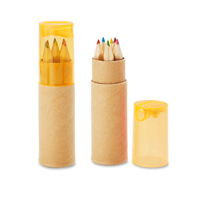 Buntstiftebox mit Spitzer, orange Buntstiftebox mit Spitzer, orange