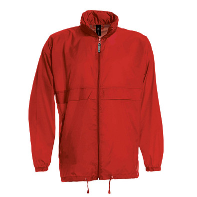 B&C Collection Unisex Windbreaker Jacke, rot, XXL