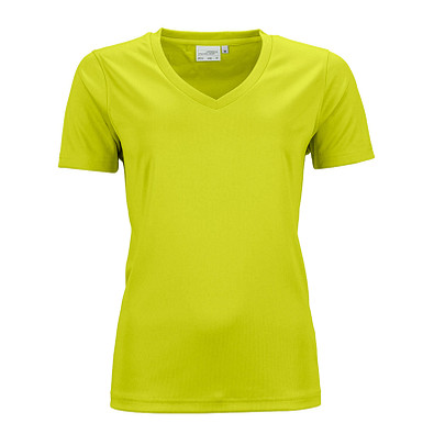 JAMES & NICHOLSON Damen Funktions T-Shirt Active, gelb, M