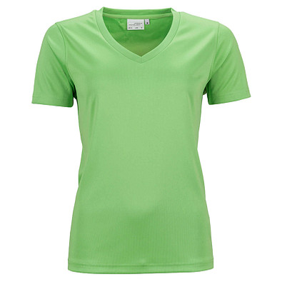 JAMES & NICHOLSON Damen Funktions T-Shirt Active, grün, L