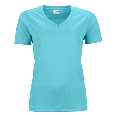 JAMES & NICHOLSON Damen Funktions T-Shirt Active, türkis, S