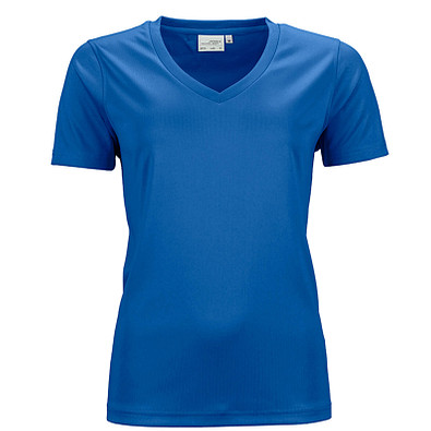 JAMES & NICHOLSON Damen Funktions T-Shirt Active, blau, M
