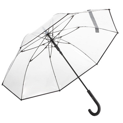 FARE® Automatik-Stockschirm Pure, transparent/schwarz