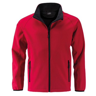 JAMES & NICHOLSON Herren Softshell-Jacke Promo, rot, XL