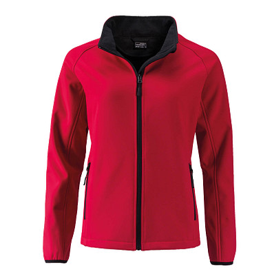 JAMES & NICHOLSON Damen Softshell-Jacke Promo, rot, L