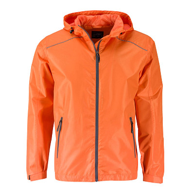 JAMES & NICHOLSON Herren Regenjacke Basic, Herren, orange, L