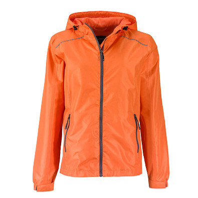 JAMES & NICHOLSON Damen Regenjacke Basic, orange, M
