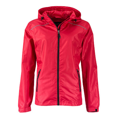 JAMES & NICHOLSON Damen Regenjacke Basic, rot, M