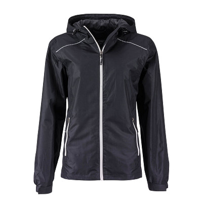 JAMES & NICHOLSON Damen Regenjacke Basic, schwarz, L