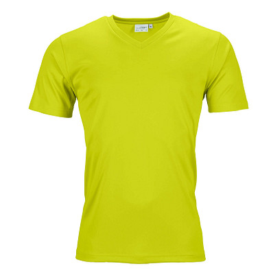 JAMES & NICHOLSON Herren Funktions T-Shirt Active, gelb, M