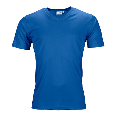 JAMES & NICHOLSON Herren Funktions T-Shirt Active, blau, XXL