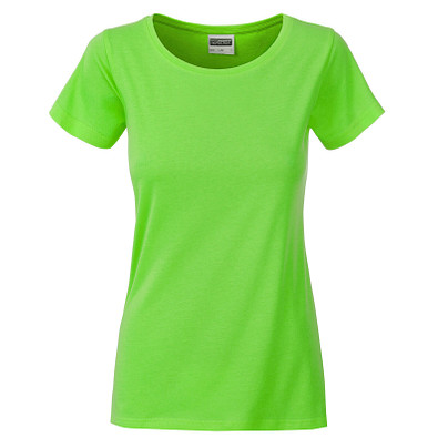 JAMES & NICHOLSON Damen T-Shirt Basic aus Bio-Baumwolle, hellgrün, L