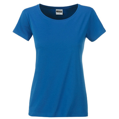 JAMES & NICHOLSON Damen T-Shirt Basic aus Bio-Baumwolle, blau, XS