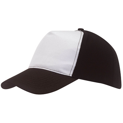 5-Panel-Cap Breezy, Schwarz/Weiß 5-Panel-Cap Breezy, Schwarz/Weiß