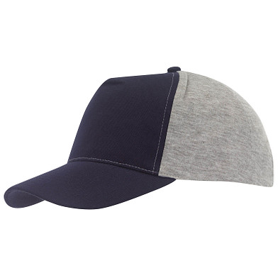 5-Panel-Cap Trend, Dunkelblau/Grau