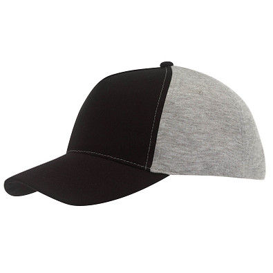 5-Panel-Cap Trend, Schwarz/Grau