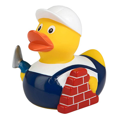 Schnabels® Bade-Ente Maurer, gelb/blau