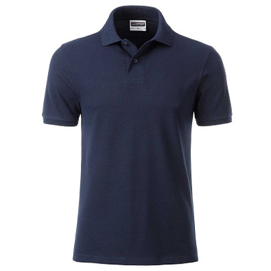 JAMES & NICHOLSON Herren Poloshirt Basic Bio BW, dunkelblau, XXL