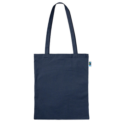 Fairtrade Baumwolltasche Classic, dunkelblau, lange Henkel Fairtrade Baumwolltasche Classic, dunkelblau, lange Henkel