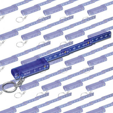 Werbe-Set: 100 x Schlüsselanhänger Maßstab, Blau/Transparent, Inkl. Druck Werbe-Set: 100 x Schlüsselanhänger Maßstab, Blau/Transparent, Inkl. Druck