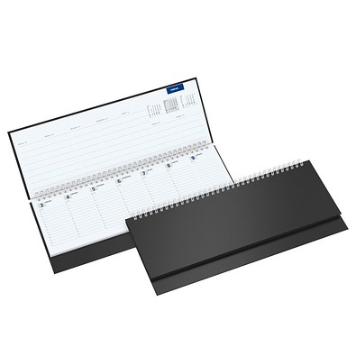 Werbe-Set: 50 Querkalender Alpha 2026, schwarz, inkl. Druck