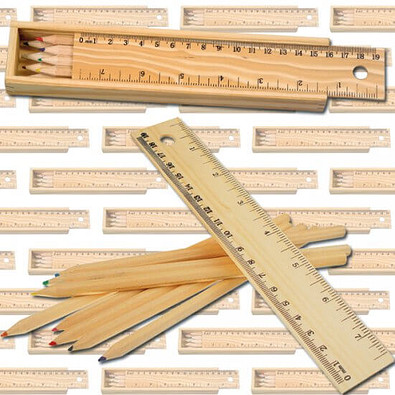 Werbe-Set 50-teilig: Holz-Zeichenbox inkl. Druck, braun Werbe-Set 50-teilig: Holz-Zeichenbox inkl. Druck, braun