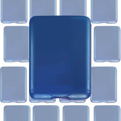 Werbe Set 60 Teile VitaCard Pflaster Set blau frosted 