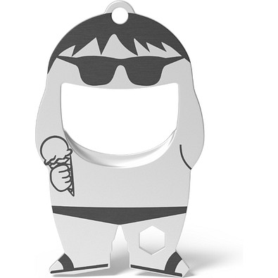 FLASCHENÖFFNER fred holiday, silber