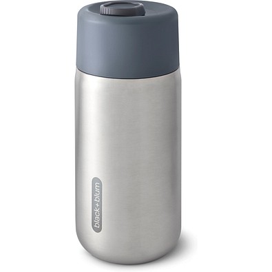 Black+Blum isolierter, auslaufsicherer Becher aus Edelstahl, grau