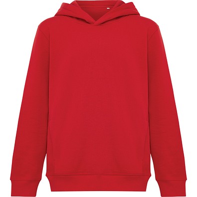 Iqoniq Yengo KidsHoodie mit Seitentaschen aus rec. Baumwolle, rot, 34