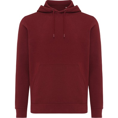 Iqoniq Rila Lightweight Hoodie aus recycelter Baumwolle, burgunderrot, XXS