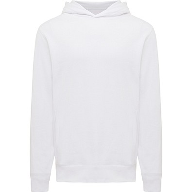 Iqoniq Yengo Hoodie mit Seitentaschen aus rec. Baumwolle, recycled white, XS