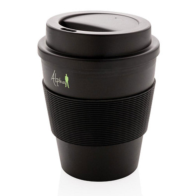XD COLLECTION Wiederverwendbarer Kaffeebecher, 350 ml, schwarz XD COLLECTION Wiederverwendbarer Kaffeebecher, 350 ml, schwarz