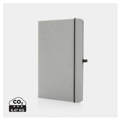 A5 Hardcover Notizbuch aus PU, Hellgrau