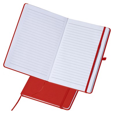 A5 Notizbuch mit linierten Seiten, rot