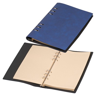 A5 Ringbuch mit PU-Einband , dunkelblau