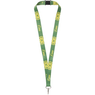 Addie Sublimation Lanyard mit Sicherheitsverschluss, schwarz, 25mm
