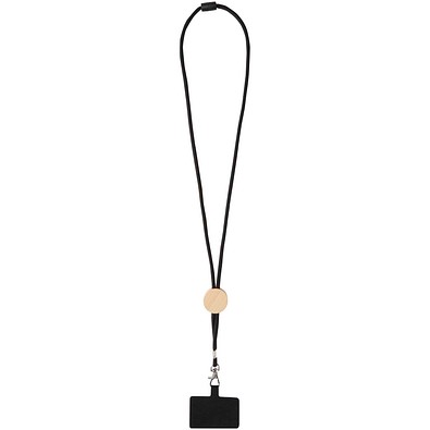 Adhab Smartphone Lanyard mit Bambusdetails, schwarz