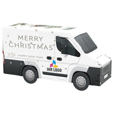 Adventskalender Transporter, Ritter SPORT Schokowürfel, Tannenzweige