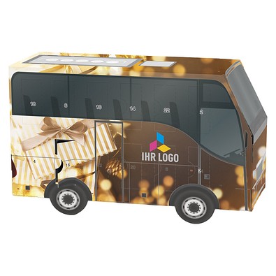 Adventskalender Bus, Ritter SPORT Schokowürfel, Gold-Paket