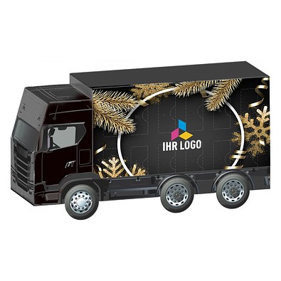 Adventskalender LKW, Lindt Schokotäfelchen, Edle Weihnacht