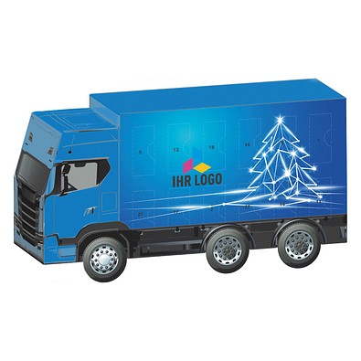 Adventskalender LKW, Lindt Schokotäfelchen, LED Tanne