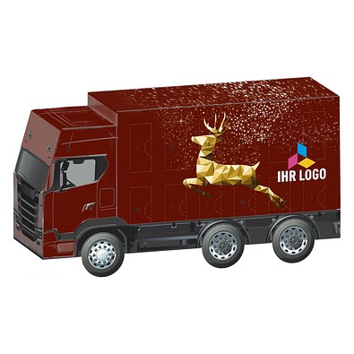 Adventskalender LKW, Ritter SPORT Schokowürfel, Rentier, Gold