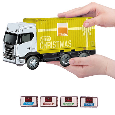 Adventskalender LKW, Sarotti Schokotäfelchen, inkl. Druck