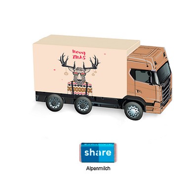 Adventskalender LKW, share Schokotäfelchen, inkl. Druck